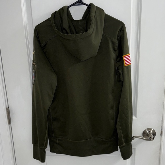 Nike “Salute To Service” Dark Green Men's Hoodie with Logo - Picture 5 of 7